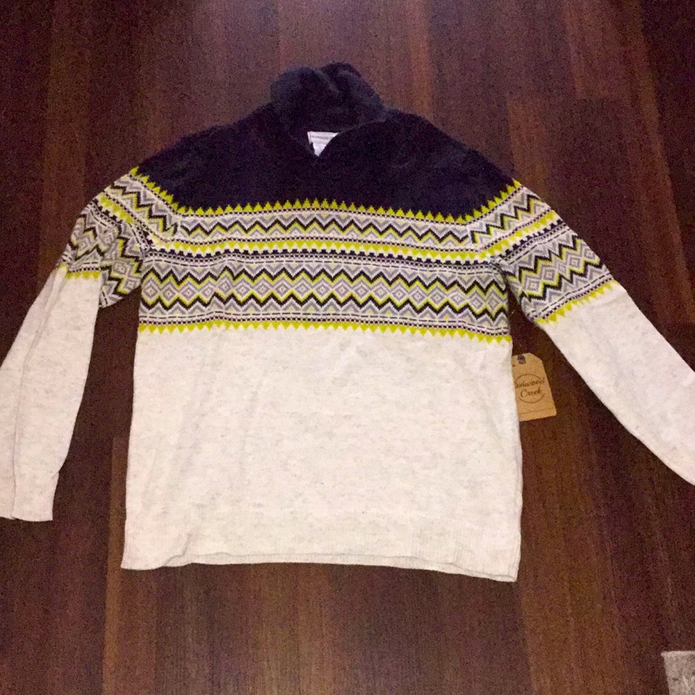 Redwood Creek Men’s Mock V-Neck Sweater NWT